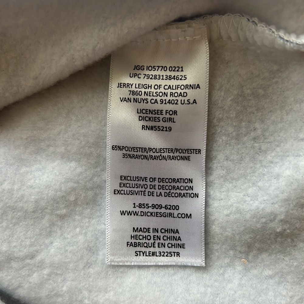 Dickies cropped hoodie, size medium. Blue and white tie dye with logo. EC - Picture 6 of 8